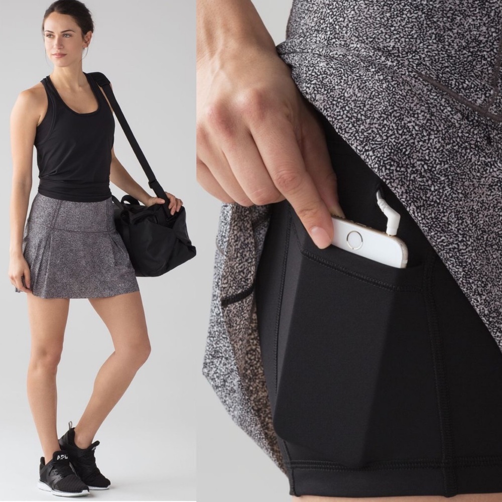 Lululemon Tall Lost In Pace Skirt Sea Spray Tennis Golf Lined Pockets Running 2